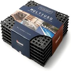 PISO MODULAR ACQUA KAP PRETO 30X30 KIT C/ 6 PEÇAS 160303