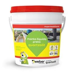 MANTA LIQUIDA PRETA 18KG 30945.02.34.056 QUARTZOLIT  IMPERMEABILIZANTE