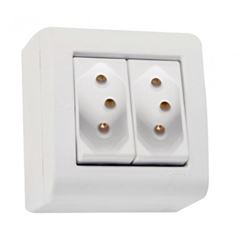 CONJUNTO X C/2 TOMADA 2P+T NBR 20A 250V 57304025 TRAMONTINA