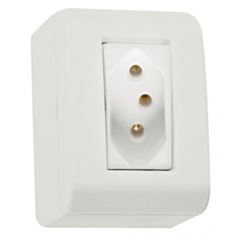 CONJUNTO X C/1 TOMADA NBR 10A 250V 57304002 TRAMONTINA