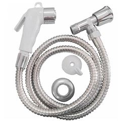 DUCHA POP C/ REG E FLEX INOX 120CM C/ GATILHO BRANCO 1984 203031