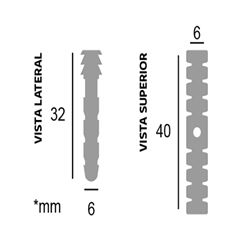 BUCHA P/RODAPE C/30UN 26039 SANTA LUZIA