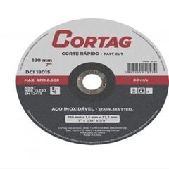DISCO CORTE INOX 180MMX1,6MM X 22,22MM