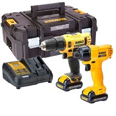 KIT FURADEIRA IMPACTO 3/8+PARAFUSADEIRA IMPACTO 1/4 DCK202C2T-BR