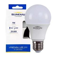 LÂMPADA LED BULBO A60 9W BLUMENAU E27 BIVOLT