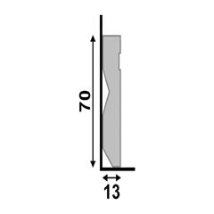 RODAPE LEV72 BRANCO 7CM 21659  SANTA LUZIA