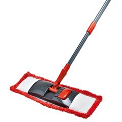 RODO MOP FLAT MICROFIBRA MULTIUSO LIMPEZA P/ BANHEIRO E COZINHA VERMELHO PRETO