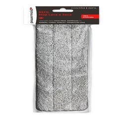 REFIL P/ MOP LAVA E SECA MICROFIBRA CINZA