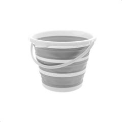 BALDE RETRÁTIL DE SILICONE C/ ALÇA DOBRÁVEL MULTIUSO 10LT