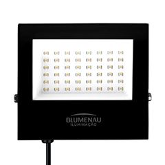 REFLETOR LED 50W 3000K BRANCO QUENTE IP66 BIVOLT PRETO 78503000