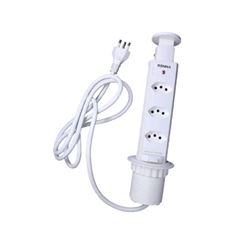 TORRE DE TOMADA COM 3 TOMADAS 2P+T 16A BRANCA