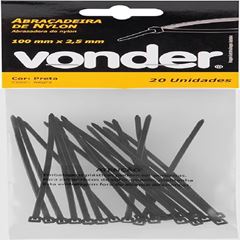 CONJUNTO DE ABRACADEIRA NYLON C/20UN 100X2,5 PT 2815100021